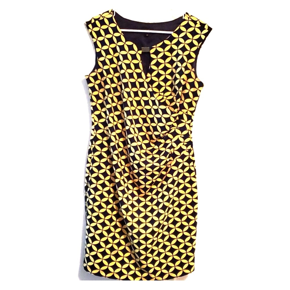 Yellow and blue fashion dress